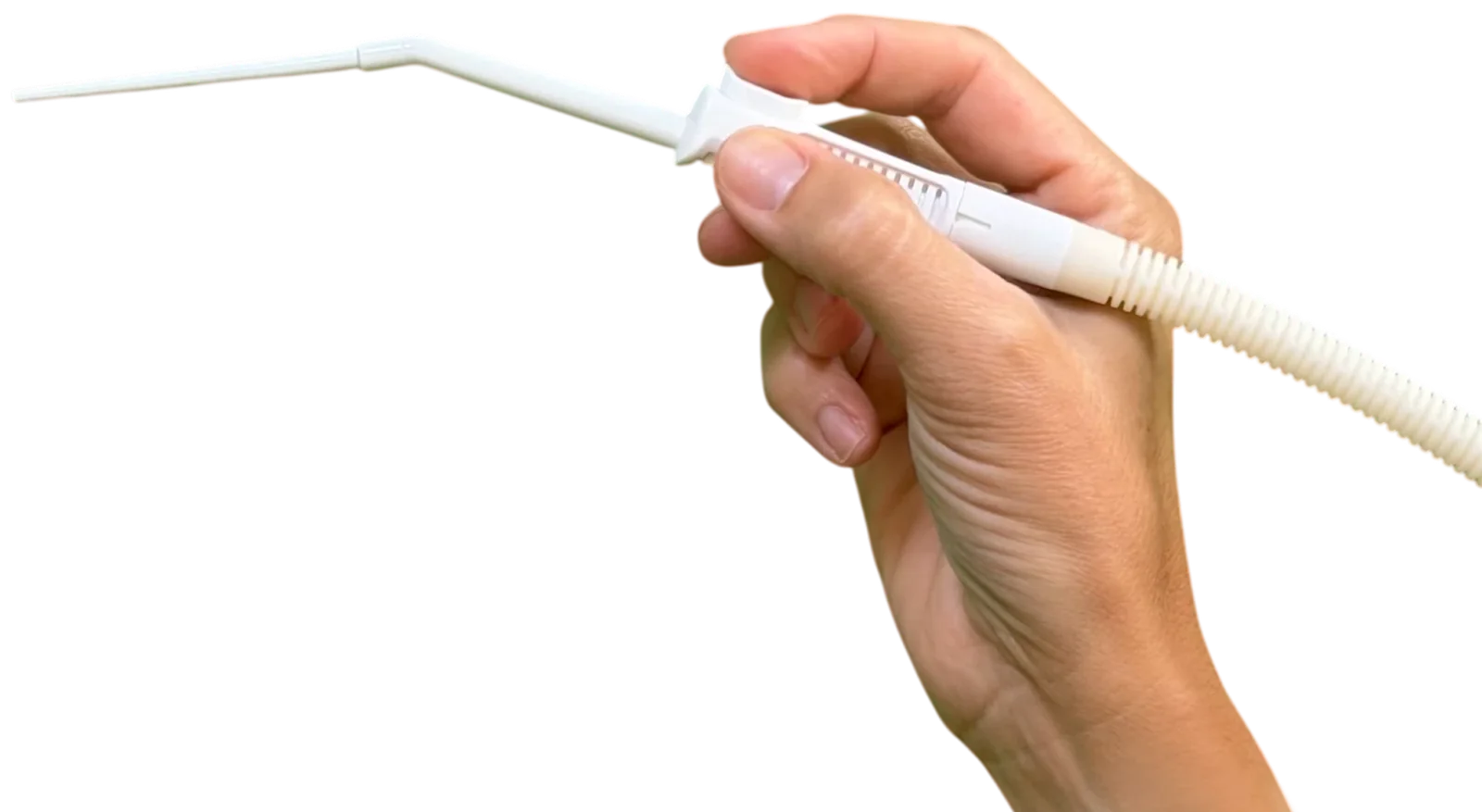 Zephyr microsuction device held in the hand