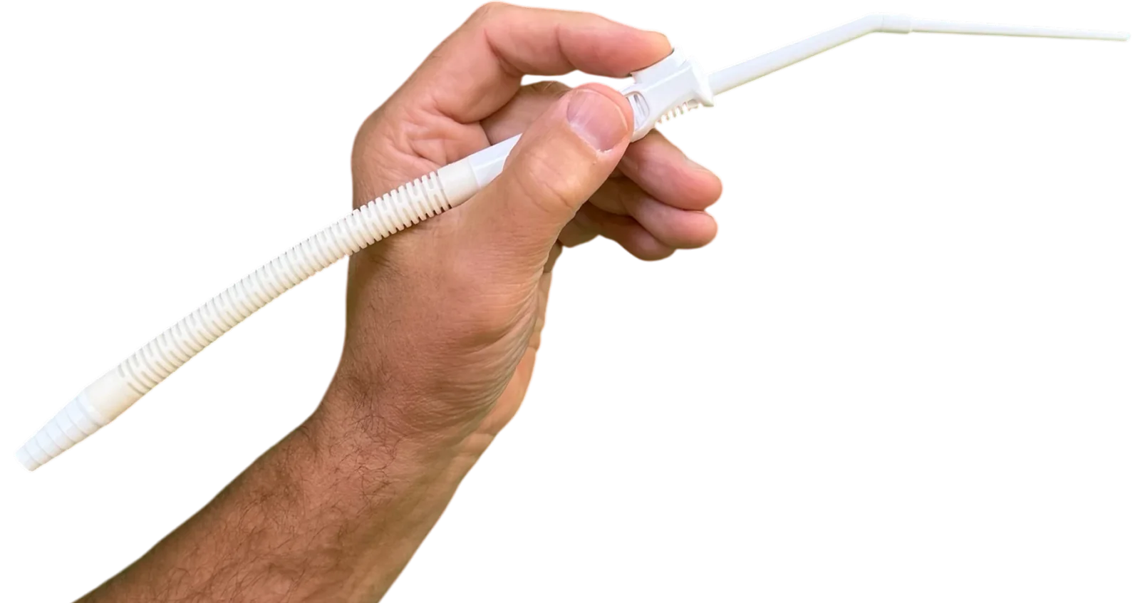 Zephyr microsuction device held in the hand